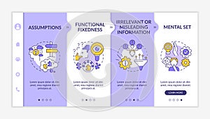 Problem solving obstacles onboarding vector template