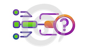 Problem Solving Process, Question to Solution Flow, vector design Generative AI