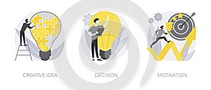 Problem solving skills abstract concept vector illustrations.