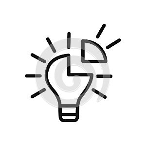 Problem solving skills icon linear vector graphics sign