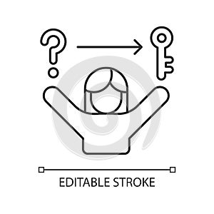 Problem solving skills linear icon