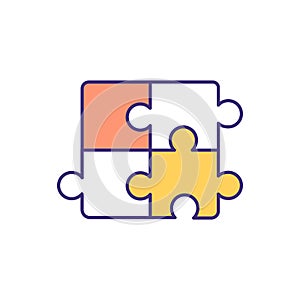 Problem solving techniques RGB color icon