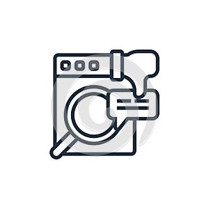 problem solving vector icon isolated on white background. Outline, thin line problem solving icon for website design and mobile,