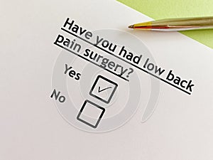 Problem about surgical procedure