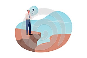 Problem, thinking, trouble, gap, business solution concept