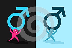 Problem and trouble of men photo