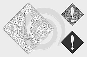 Problem Vector Mesh Wire Frame Model and Triangle Mosaic Icon