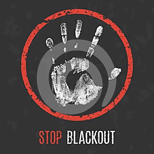 Problems of humanity. Stop blackout
