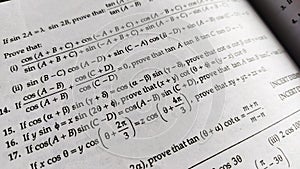 Problems of mathematics in science and engineering. Formulas and equations in a textbook.