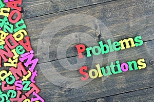 Problems and Solutions on wooden table