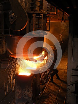 Metallurgical plant technological and production proccess. photo