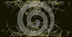 Procedural Network Mesh Art background illustration