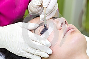 Procedure for eyelash extensions, eyelashes lamination