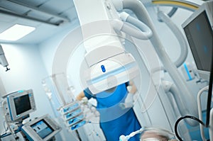 Procedure in the hospital cathlab