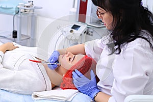 Procedure of Microdermabrasion.