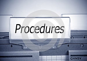 Procedures folder in the office