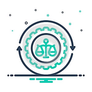 Mix icon for Proceeding, balance and law photo