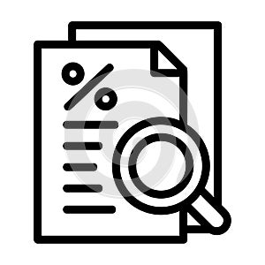 Procent paper icon, outline style