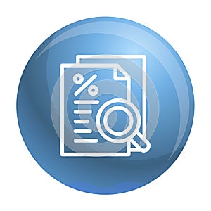 Procent paper icon, outline style