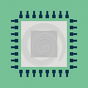 Processor. processor icon. Vector illustration.