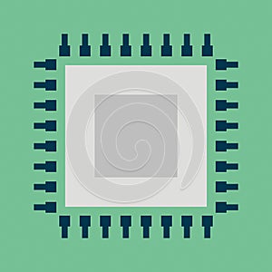 Processor. processor icon. Vector illustration. photo