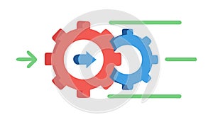 Process Automation Icon, Workflow, Efficiency, System Flow, vector design Generative AI