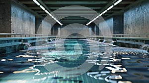 Process of chlorinating water for safe consumption and public health.