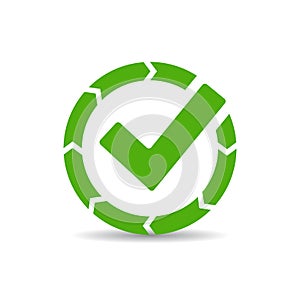 Process completed vector icon