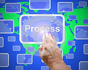 Process concept icon means business model or methodology - 3d illustration