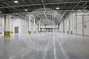 The process of construction and launch of a large logistics center, its internal filling and finishing