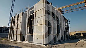 The process of construction and repair of a new modern cement concrete