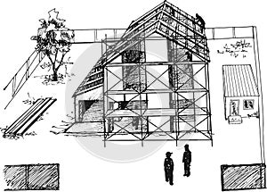 Process of construction of residential houses