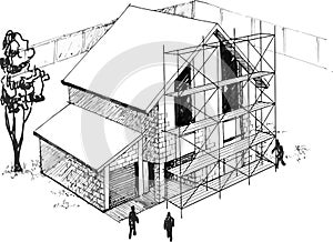 Process of construction of residential houses