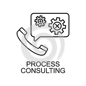 process consulting line icon. Element of human resources icon for mobile concept and web apps. Thin line process consulting icon c