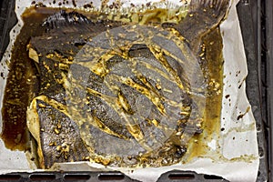 The process of cooking flounder