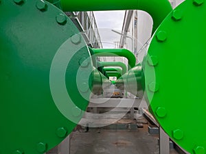 Process cooling system with big green pipe line system