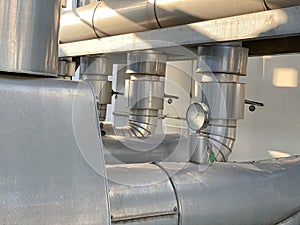 Process cooling system with stainless pipe line system