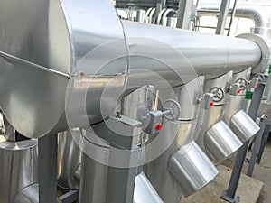 Process cooling system with stainless pipe line system
