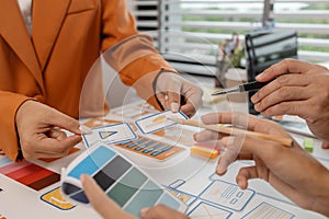 Process of creating an interface for a mobile app, user interface and experience concept, ux, ui, ux developer and ui designer,