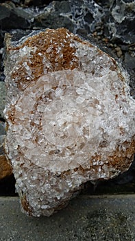 the process of crystallizing minerals into stoneï¿¼