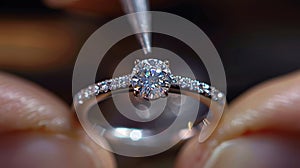 The process of cutting diamonds on a machine. Grinding a diamond on a machine