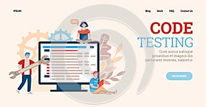 Process of development and code testing of software, web sites or applications