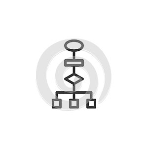 Process Diagram line icon