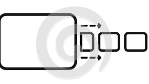 Process Flow Diagram with Boxes and Arrows