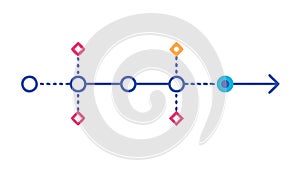 Process Flow Diagram with Interconnected Steps Icon, vector design Generative AI