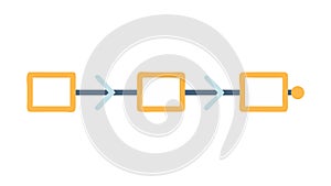Process flow diagram steps or sequence icon , vector design Generative AI