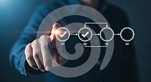 Process Flow Diagram with Touchscreen Interaction