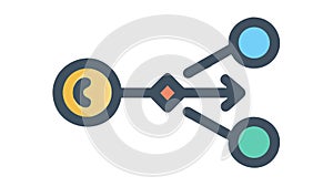 Process Flowchart Workflow Data Icon, vector design Generative AI
