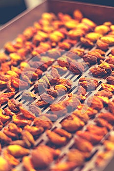 The process of home cooking dried fruits in an electric dryer