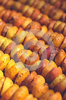 The process of home cooking dried fruits in an electric dryer